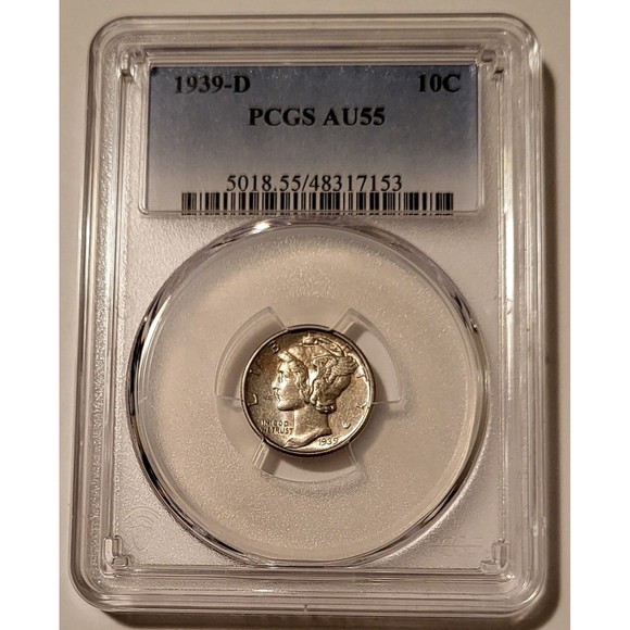 1939 D Mercury Dime AU55 PCGS - Picture 1 of 4